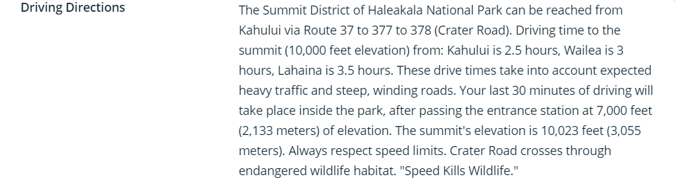 haleakala sunrise reservation