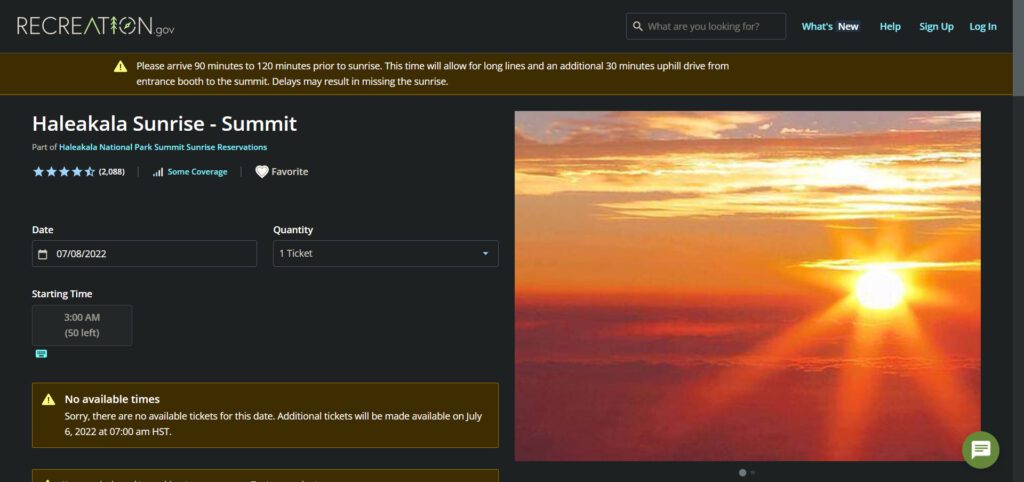 haleakala sunrise reservation 2022 07 04T182726.664