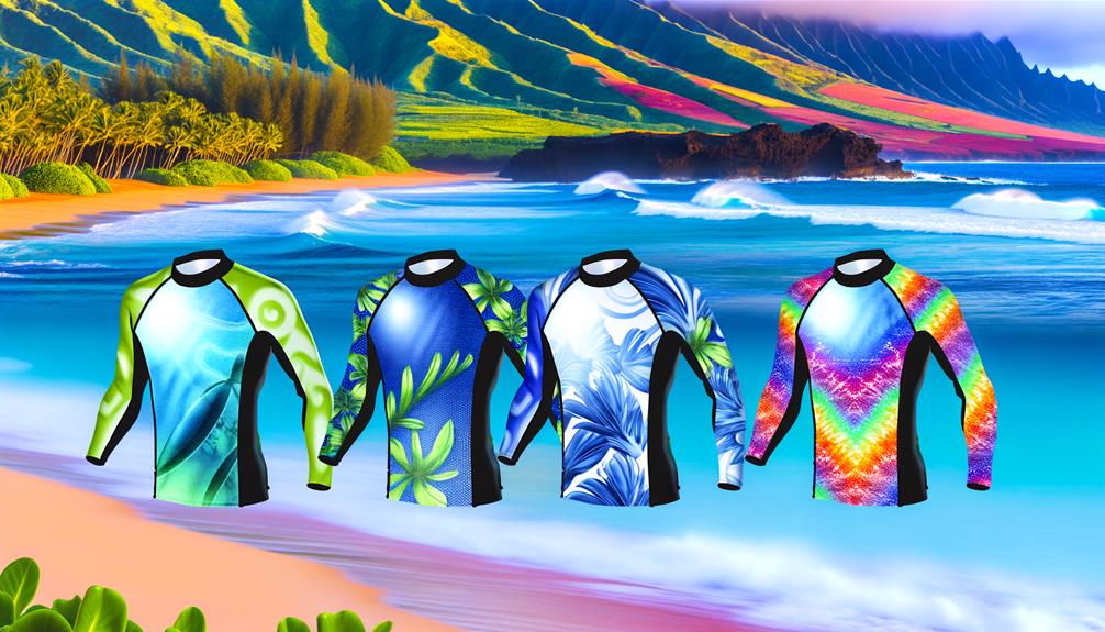 top surf and paddleboard rash guards in maui