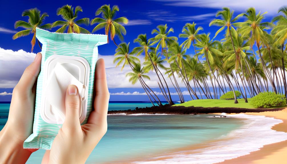 travel sized wet wipes for maui trip