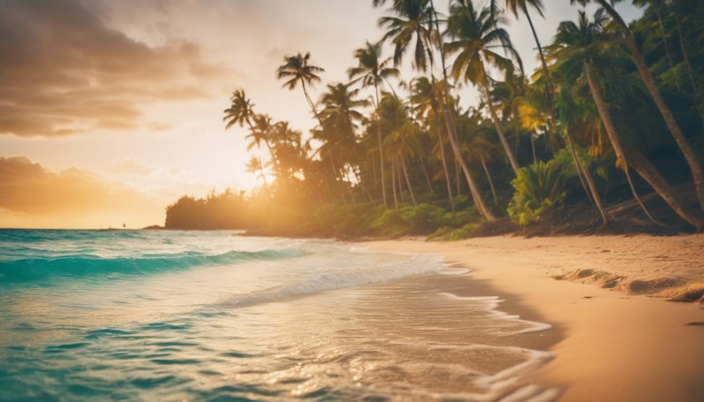 sunny hawaiian beach paradise